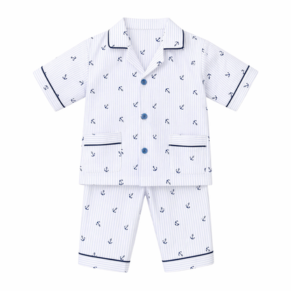 White Stripes Cotton Night suit