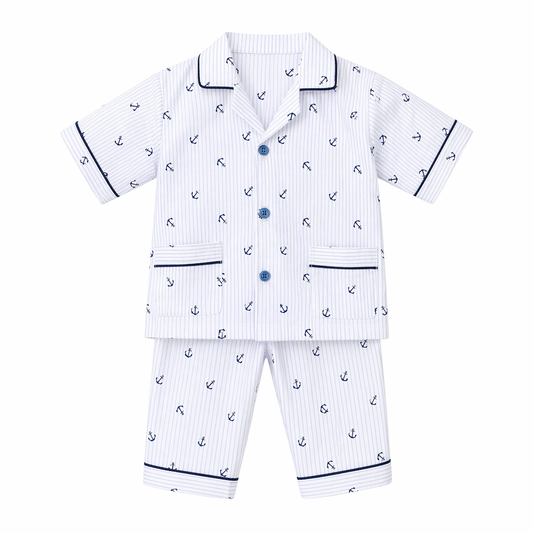 White Stripes Cotton Night suit