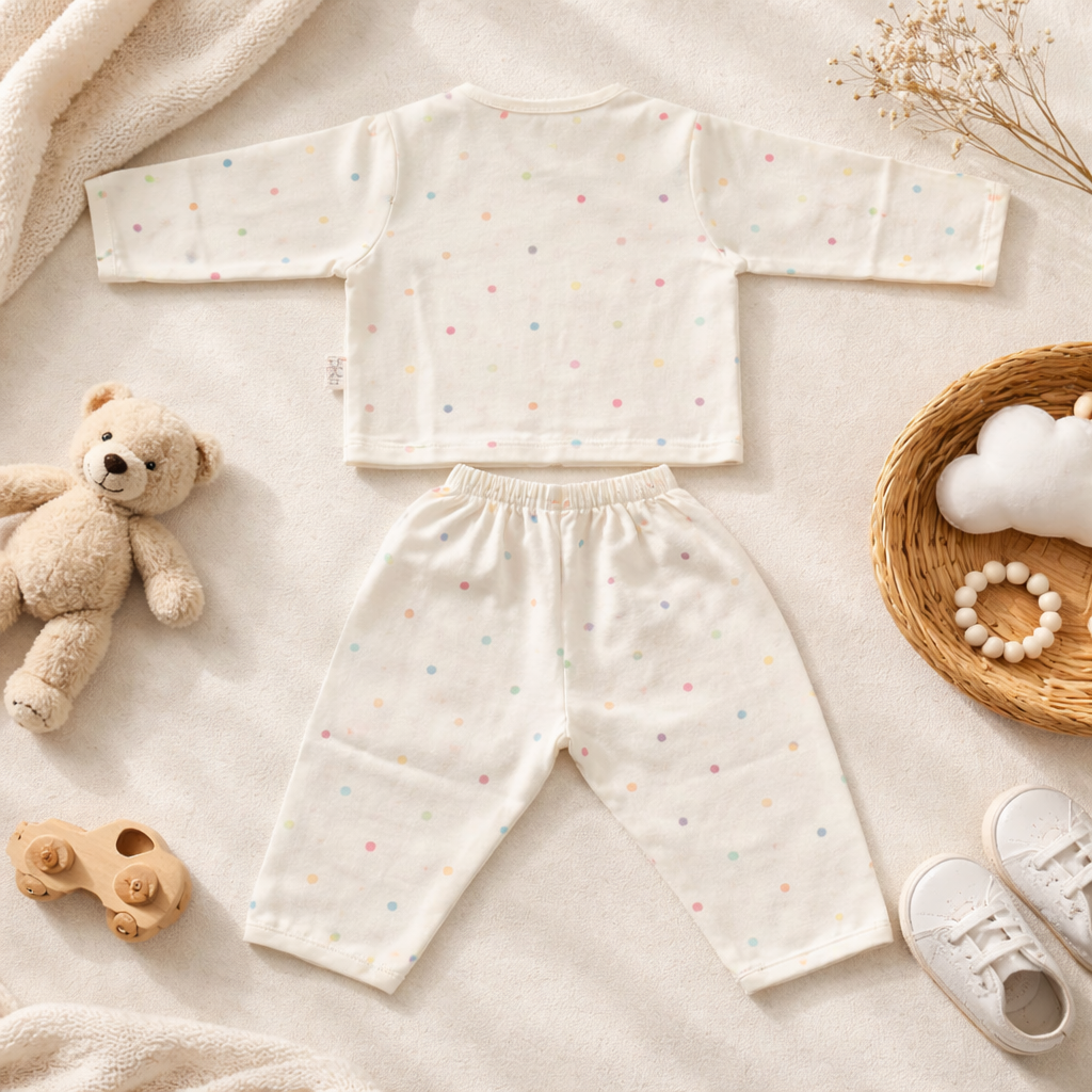 Baby Suit Soft Polk Dot