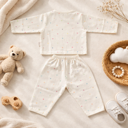 Baby Suit Soft Polk Dot