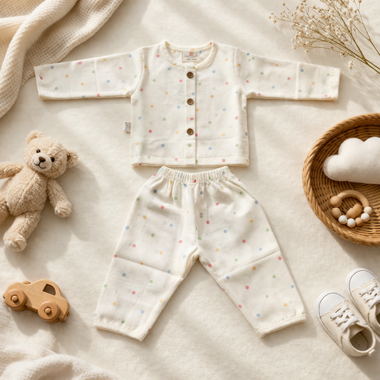 Baby Suit Soft Polk Dot