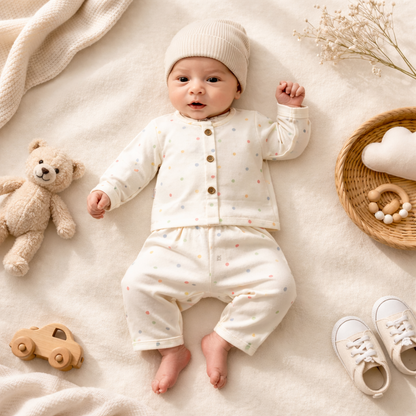 Baby Suit Soft Polk Dot