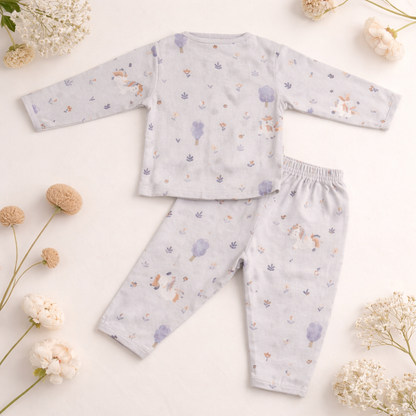 Baby Girl Purple Night Suit