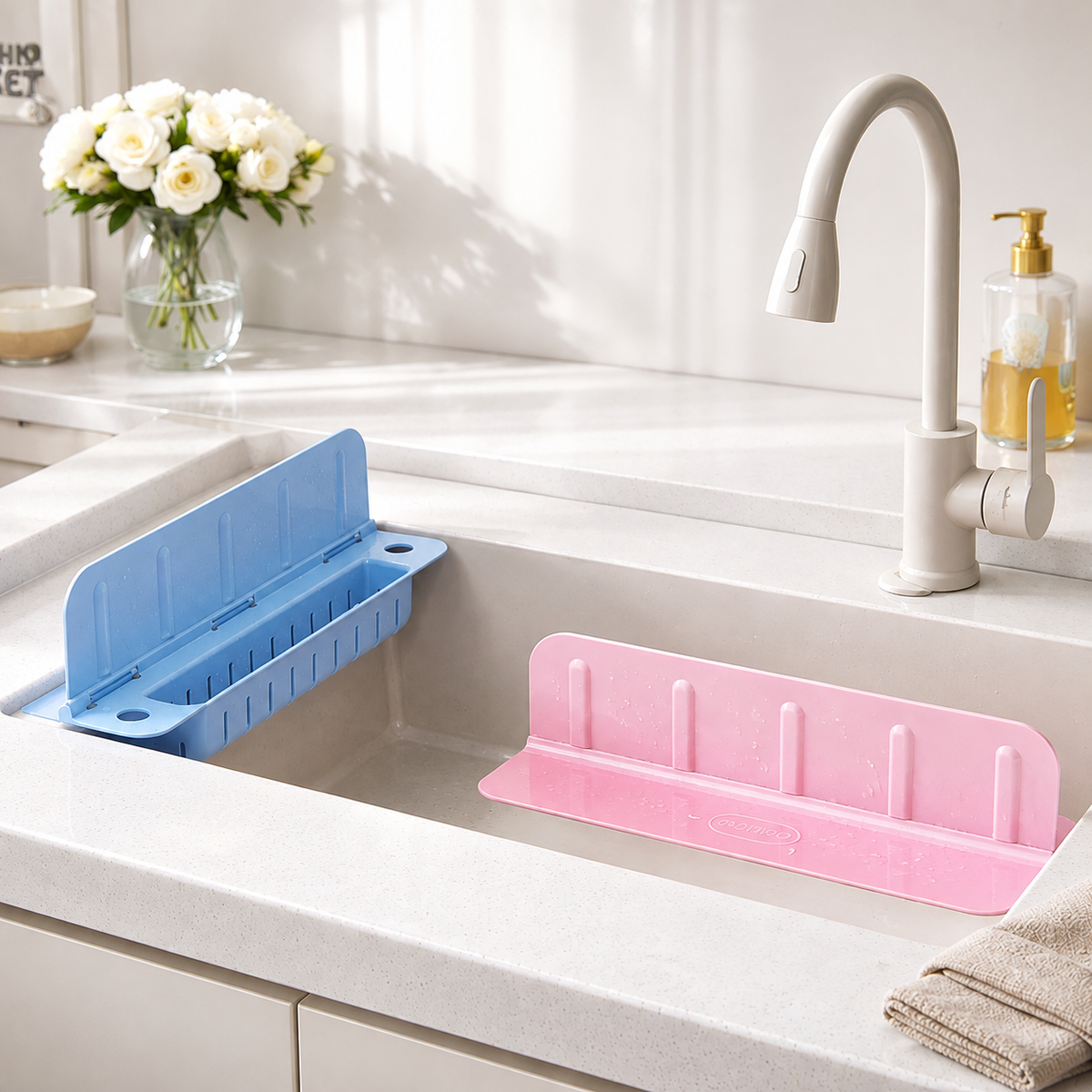 Sink Splash Guard & Drying Organizer