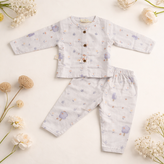 Baby Girl Purple Night Suit