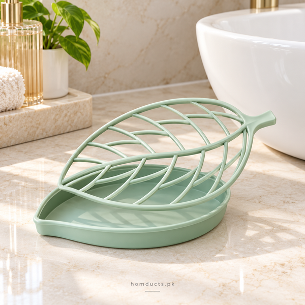 Leaf-Shaped Draining Soap Dish
