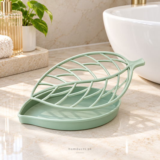 Leaf-Shaped Draining Soap Dish