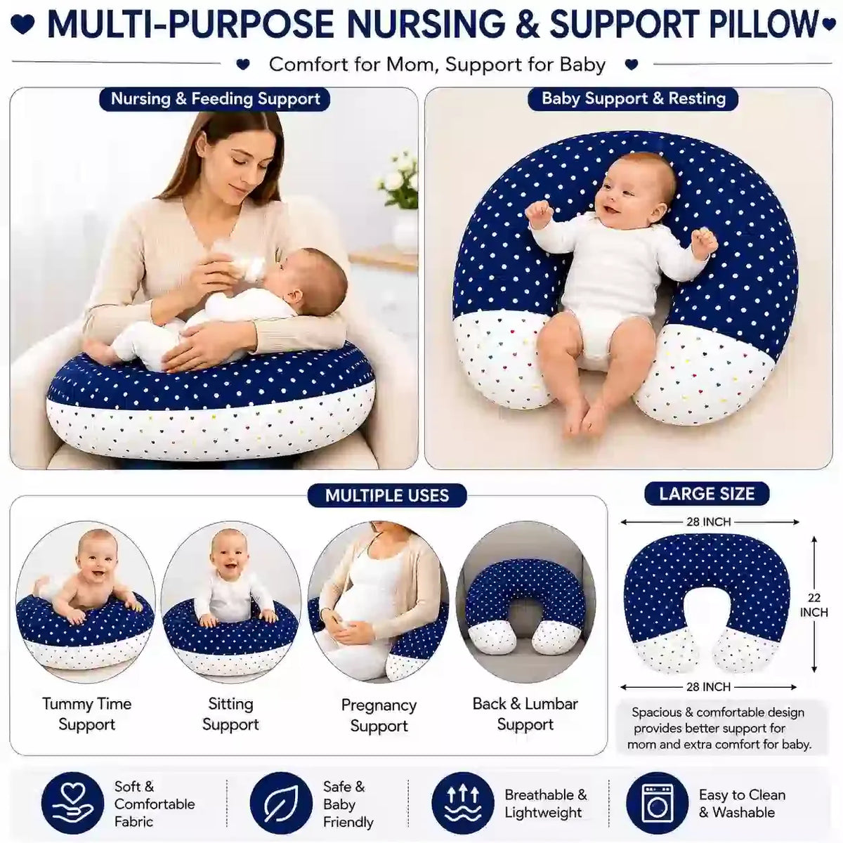 Baby Nursing & Feeding Support Pillow